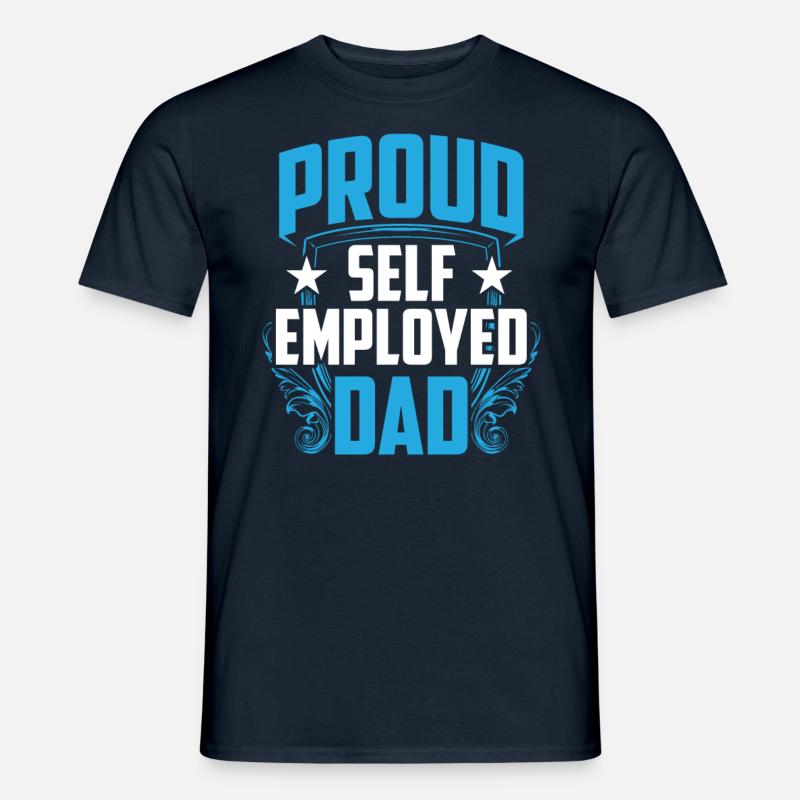 Stolzer Selbständiger Vater Selbstständig - Männer T-Shirt - Navy