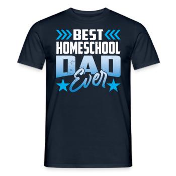 Bester Homeschool Papa Aller Zeiten Homeschooling - Männer T-Shirt - Navy - Vorne - AI Model Male 178 light (178cm)
