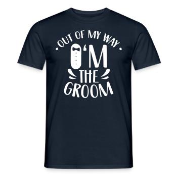 Out of the way I am the groom party wedding - Men's T-Shirt - navy - Front - AI Model Male 178 light (178cm)
