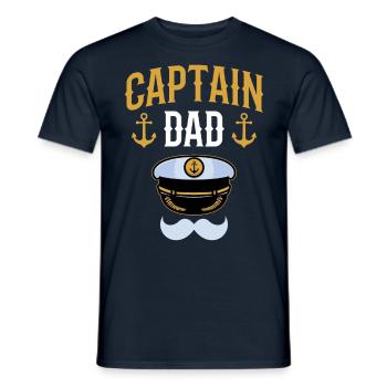 Capitaine Papa Bateau Bateau Voilier Navire - T-shirt homme - marine - Devant - AI Model Male 178 light (178cm)