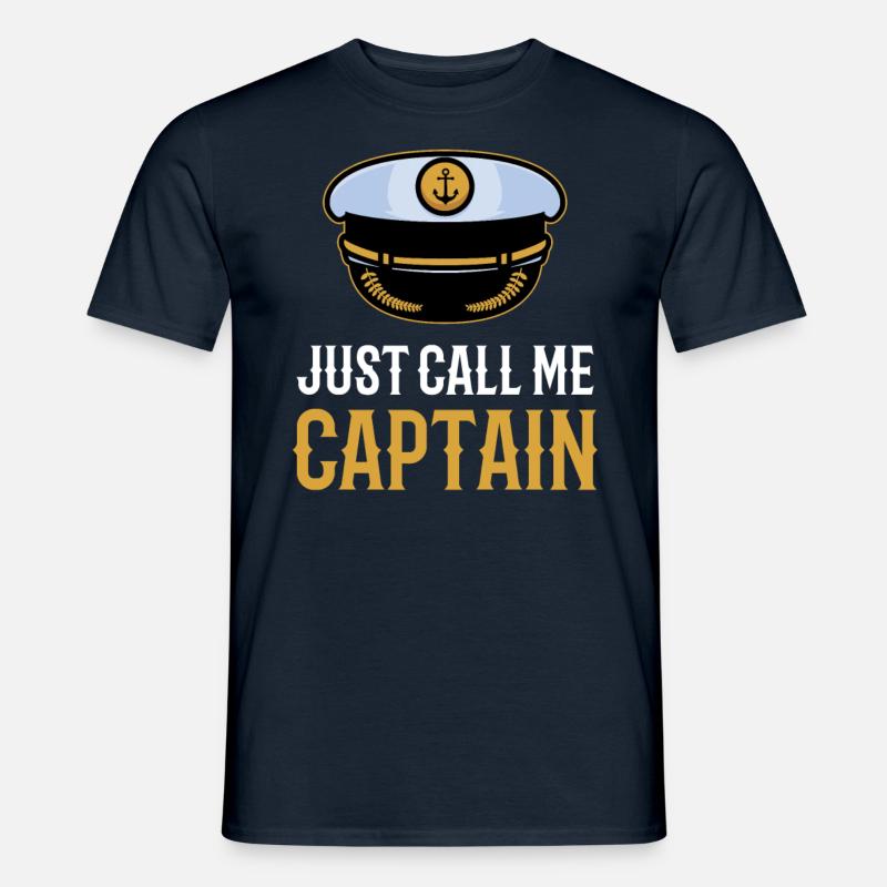 Appelez-moi simplement capitaine bateau bateau bateau - T-shirt homme - marine