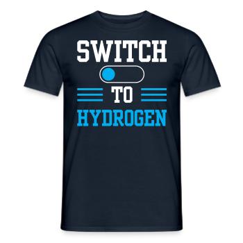 Passage à l’hydrogène Hydrogène Énergie - T-shirt homme - marine - Devant - AI Model Male 178 light (178cm)