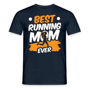 Meilleure maman qui court jamais Coureuse Maman - T-shirt homme - marine - Devant - AI Model Male 178 light (178cm)