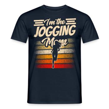 I am The Jogging Mother Running Mom Runner - Men's T-Shirt - navy - Front - AI Model Male 178 light (178cm)
