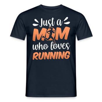 Juste une maman qui aime courir jogging maman - T-shirt homme - marine - Devant - AI Model Male 178 light (178cm)