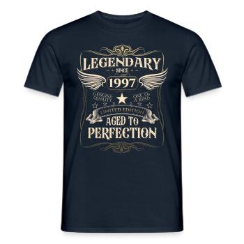 Legendär seit 1997 25. Geburtstag Geschenk Awesome - Männer T-Shirt - Navy - Vorne - AI Model Male 178 light (178cm)