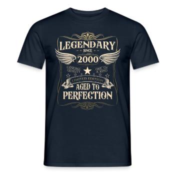 Legendary since 2000 22nd birthday gift Awesome - Men's T-Shirt - navy - Front - AI Model Male 178 light (178cm)