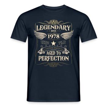 Legendär seit 1978 44. Geburtstag Geschenk Awesome - Männer T-Shirt - Navy - Vorne - AI Model Male 178 light (178cm)