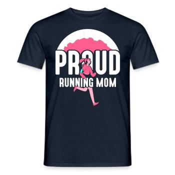 Fière coureuse Maman Jogging Running Mother - T-shirt homme - marine - Devant - AI Model Male 178 light (178cm)