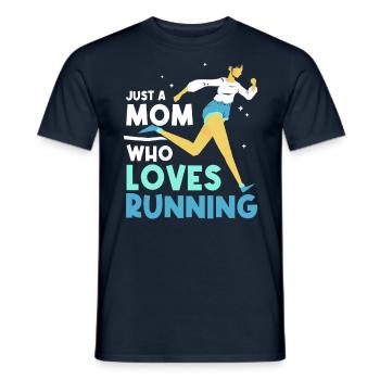 Juste une maman qui aime courir maman jogging - T-shirt homme - marine - Devant - AI Model Male 178 light (178cm)