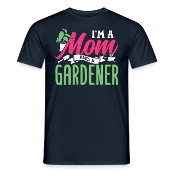 Je suis une mère et une jardinière jardinière - T-shirt homme - marine - Devant - AI Model Male 178 light (178cm)