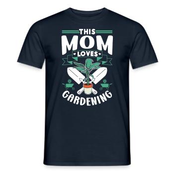 This Mom Loves Gardening Mom Garden - Men's T-Shirt - navy - Front - AI Model Male 178 light (178cm)