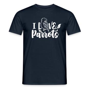 J’aime les perroquets de compagnie perroquet doux animal - T-shirt homme - marine - Devant - AI Model Male 178 light (178cm)