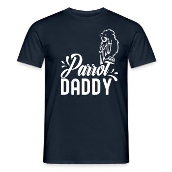 Papagei Papa Tier Süß Haustier Papageien - Männer T-Shirt - Navy - Vorne - AI Model Male 178 light (178cm)
