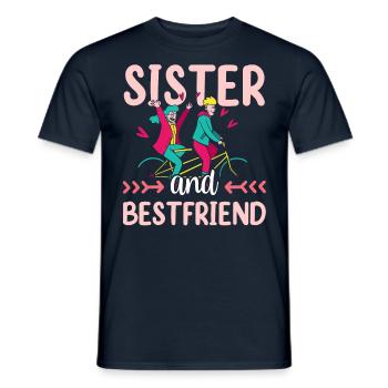 Sœur et meilleur ami de l’équipe Freund Schwester - T-shirt homme - marine - Devant - AI Model Male 178 light (178cm)