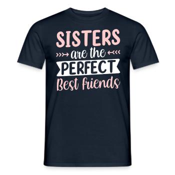 Les sœurs sont les meilleures amies parfaites - T-shirt homme - marine - Devant - AI Model Male 178 light (178cm)