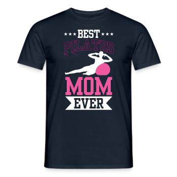 Meilleure mère pilates jamais amoureuse maman - T-shirt homme - marine - Devant - AI Model Male 178 light (178cm)