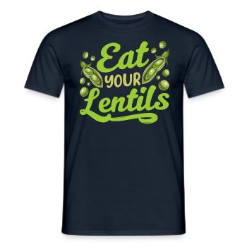 Eat Your Lentils Lentil Soup Food Lentil - Men's T-Shirt - navy - Front - AI Model Male 178 light (178cm)