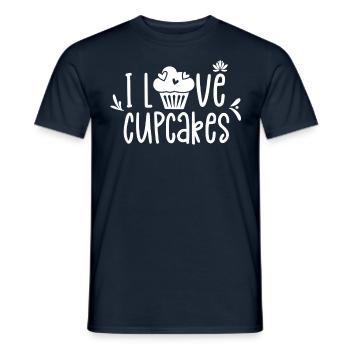 Ich Liebe Cupcakes Liebhaber Cupcake Essen Süß - Männer T-Shirt - Navy - Vorne - AI Model Male 178 light (178cm)