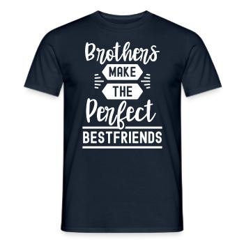 Brüder Sind Die Perfekten Besten Freunde Freund - Männer T-Shirt - Navy - Vorne - AI Model Male 178 light (178cm)