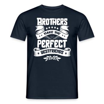 Brothers are the perfect best friend friend - Men's T-Shirt - navy - Front - AI Model Male 178 light (178cm)