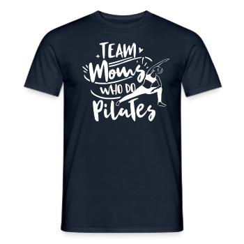 Team Mütter Die Pilates Machen Mama Mami Mutter - Männer T-Shirt - Navy - Vorne - AI Model Male 178 light (178cm)