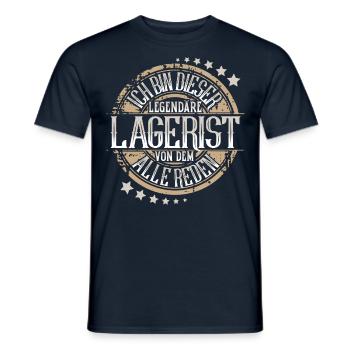 Lagerist - Männer T-Shirt - Navy - Vorne - AI Model Male 178 light (178cm)