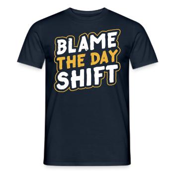 Die Tagesschicht Verantwortlich Machen Beruf - Männer T-Shirt - Navy - Vorne - AI Model Male 178 light (178cm)