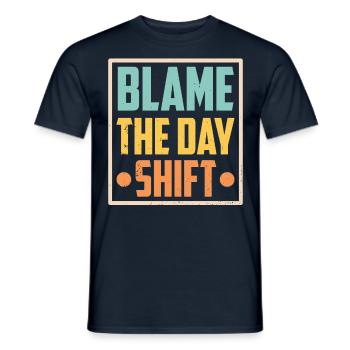 Die Tagesschicht Verantwortlich Machen Beruf - Männer T-Shirt - Navy - Vorne - AI Model Male 178 light (178cm)