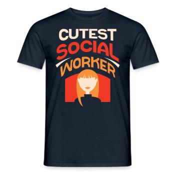 Sweetest Social Worker Training Social Worker - Men's T-Shirt - navy - Front - AI Model Male 178 light (178cm)