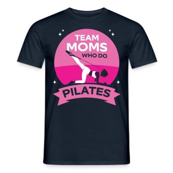 Team Mütter Die Pilates Machen Mami Mutter Mama - Männer T-Shirt - Navy - Vorne - AI Model Male 178 light (178cm)