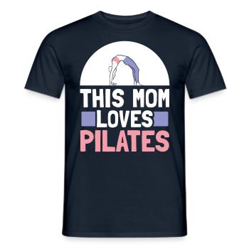 This mother loves Pilates lover Mama Mami - Men's T-Shirt - navy - Front - AI Model Male 178 light (178cm)