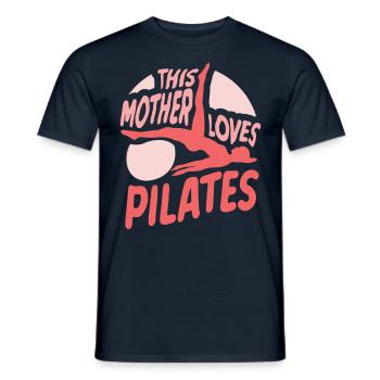 This Mother Loves Pilates Lover Mommy Mom - Men's T-Shirt - navy - Front - AI Model Male 178 light (178cm)