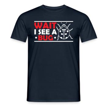 Wait I See An Insect Entomology Entomologist - Men's T-Shirt - navy - Front - AI Model Male 178 light (178cm)