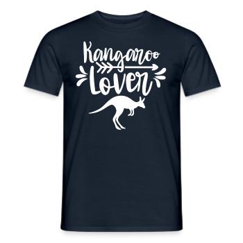 Kangaroo Lover Kangaroo Animal Australie - T-shirt homme - marine - Devant - AI Model Male 178 light (178cm)