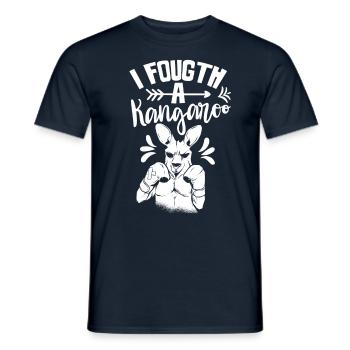 Je me suis battu avec un kangourou kangourou - T-shirt homme - marine - Devant - AI Model Male 178 light (178cm)