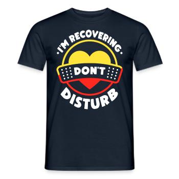 I recover please do not disturb recovery - Men's T-Shirt - navy - Front - AI Model Male 178 light (178cm)
