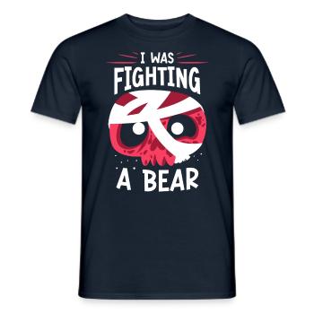 Ich Habe Mit Einem Bären Gekämpft Patient Erholung - Männer T-Shirt - Navy - Vorne - AI Model Male 178 light (178cm)