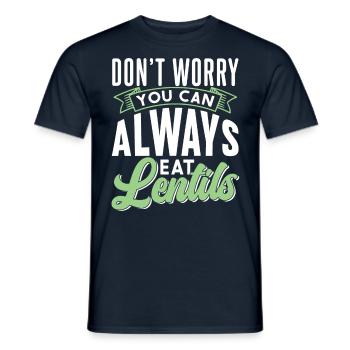 Keine Sorge Linsen Kann Man Immer Essen Linse - Männer T-Shirt - Navy - Vorne - AI Model Male 178 light (178cm)