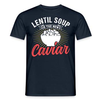 Linsensuppe Ist Der Neue Kaviar Linse Linsen - Männer T-Shirt - Navy - Vorne - AI Model Male 178 light (178cm)