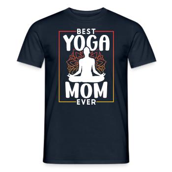 Meilleure mère de yoga de tous les temps Maman Hobby Mommy - T-shirt homme - marine - Devant - AI Model Male 178 light (178cm)