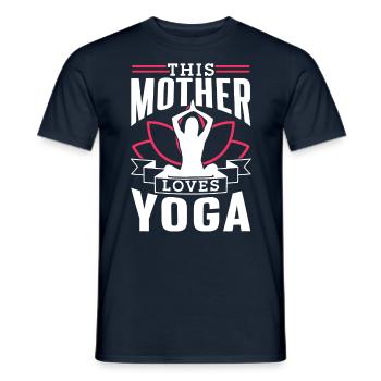 This Mom Loves Yoga Mom Hobby Mommy - Men's T-Shirt - navy - Front - AI Model Male 178 light (178cm)