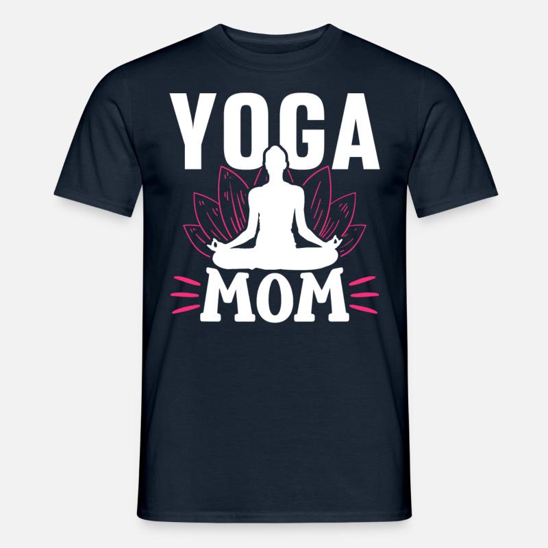 Yoga Mama Mami Mutter Hobby - Männer T-Shirt - Navy