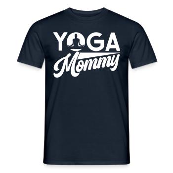 Yoga MamanMon Hobby Maman Mère - T-shirt homme - marine - Devant - AI Model Male 178 light (178cm)