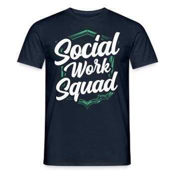 Team Social Work Social Workers Social Work - Men's T-Shirt - navy - Front - AI Model Male 178 light (178cm)