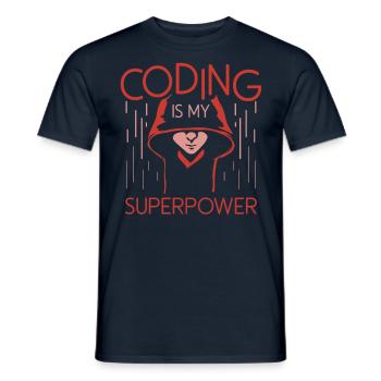 Coding Ist Meine Superkraft Programmierer Coder - Männer T-Shirt - Navy - Vorne - AI Model Male 178 light (178cm)