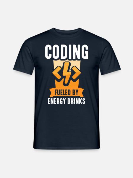 Programmation avec Energydrinks Coding Coder - T-shirt homme - marine