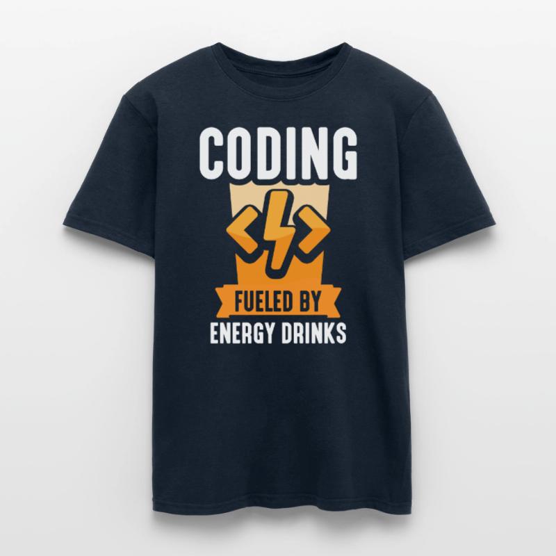 Programmieren Mit Energydrinks Coding Code Coder Männer T-Shirt