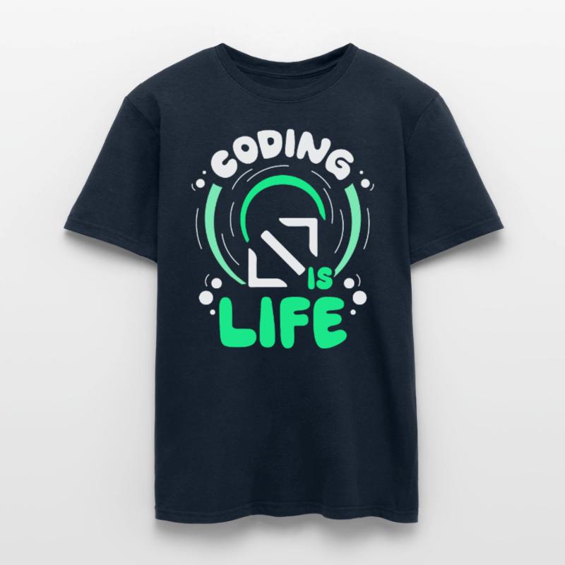 Coding Ist Leben Code Coder Programmierer Männer T-Shirt