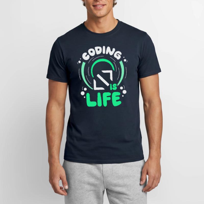 Coding Ist Leben Code Coder Programmierer Männer T-Shirt